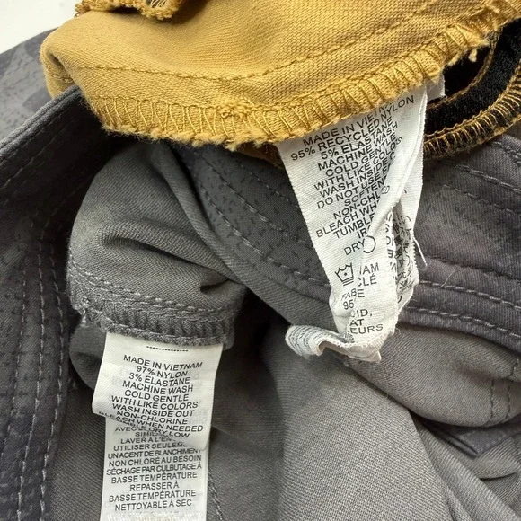 prAna Womens 6 Olivia Alana Shorts Hiking Outdoor Mustard Camo Nylon Stretch - Picture 14 of 16